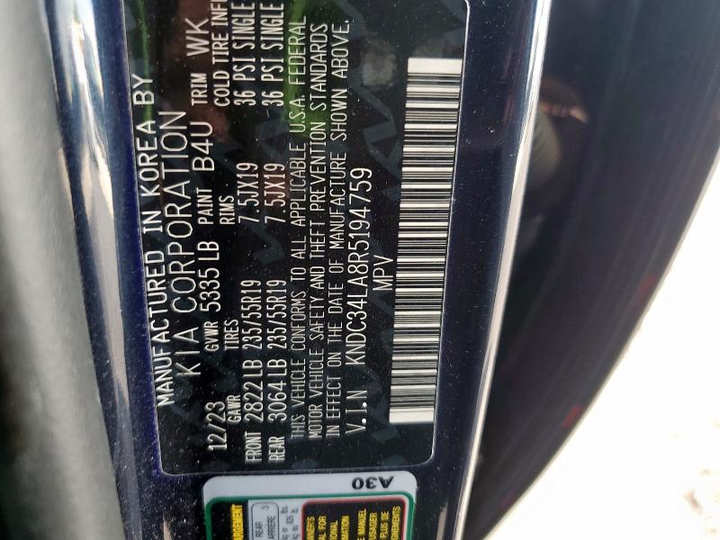 2024 KIA EV6 LIGHT - KNDC34LA8R5194759