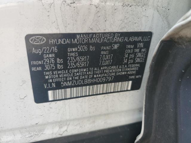 2017 HYUNDAI SANTA FE S - 5NMZUDLB8HH009797