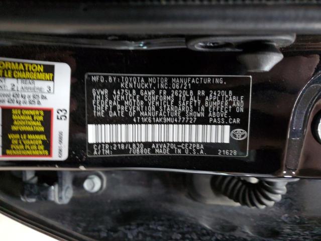 2021 TOYOTA CAMRY XSE #3292555690