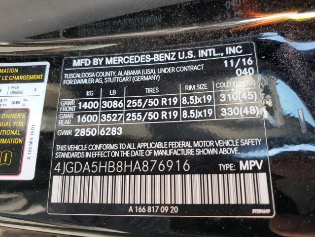 2017 MERCEDES-BENZ GLE 350 4M - 4JGDA5HB8HA876916
