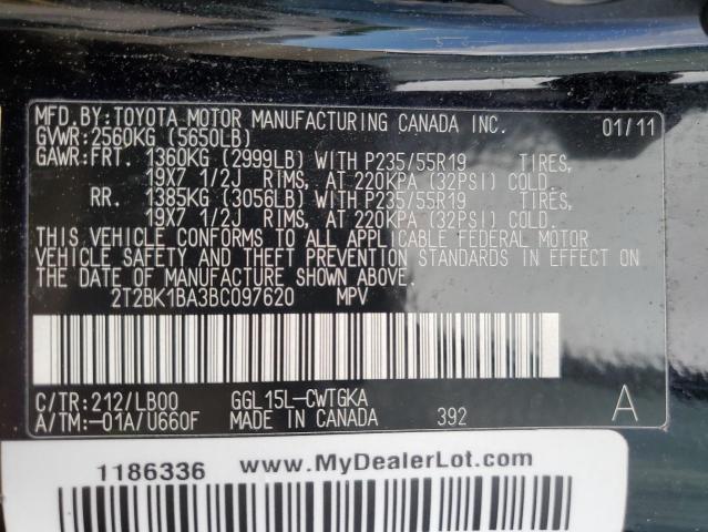 2011 LEXUS RX 350 - 2T2BK1BA3BC097620