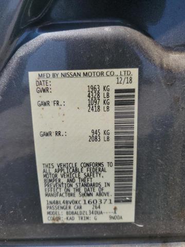 2019 NISSAN ALTIMA S 1N4BL4BV0KC160371