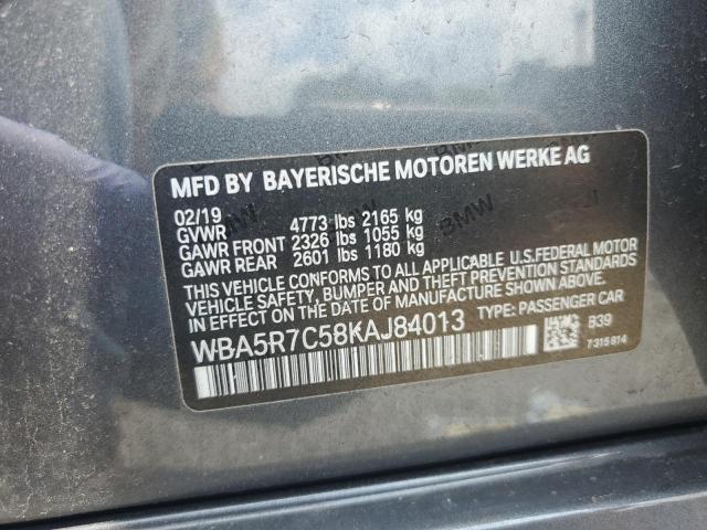 2019 BMW 330XI WBA5R7C58KAJ84013