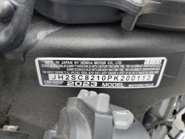 2023 HONDA CBR1000 SP JH2SC8210PK200113