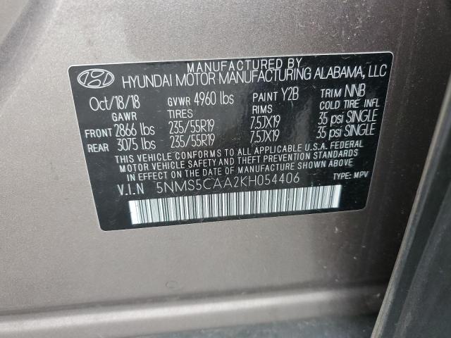 2019 HYUNDAI SANTA FE LIMITED - 5NMS5CAA2KH054406