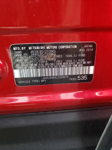 2020 MITSUBISHI ECLIPSE CR JA4AS3AA4LZ008619
