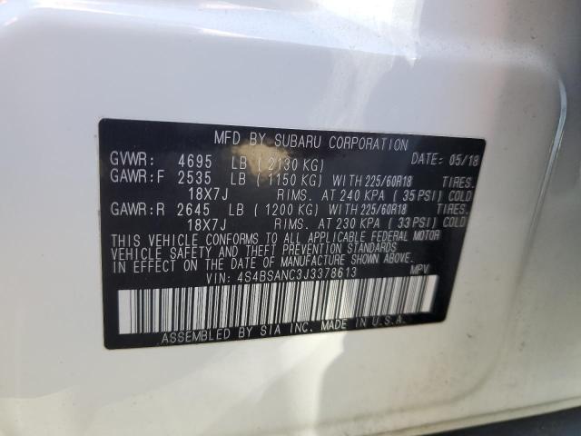 2018 SUBARU OUTBACK 2. 4S4BSANC3J3378613