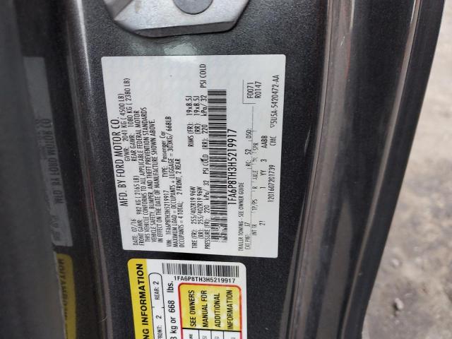 2017 FORD MUSTANG 1FA6P8TH3H5219917