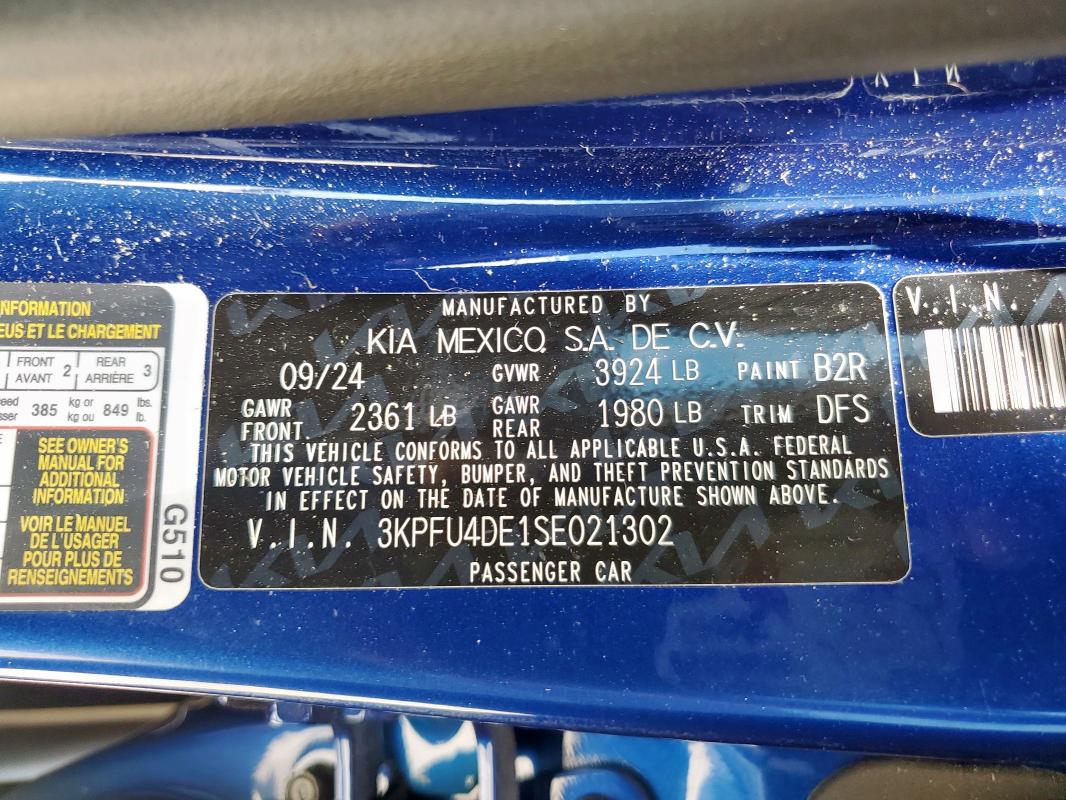 2025 KIA K4 EX 3KPFU4DE1SE021302