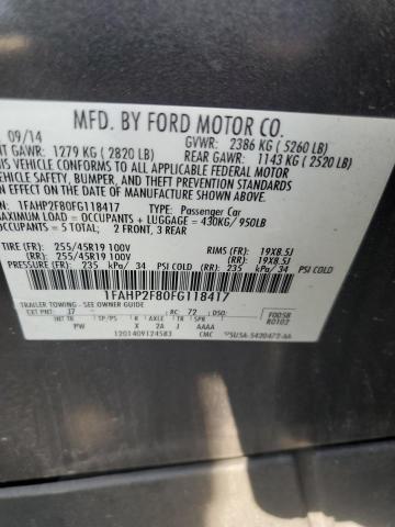 2015 FORD TAURUS LIM 1FAHP2F80FG118417