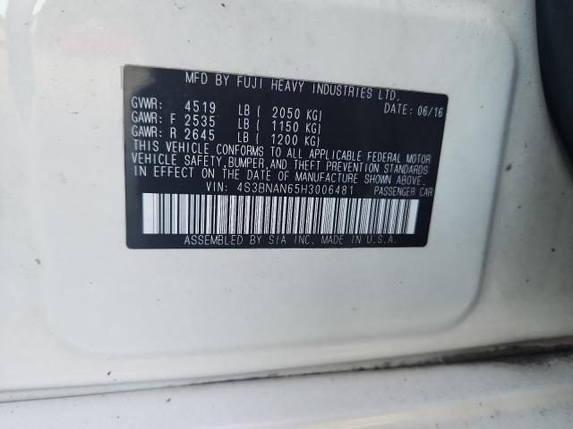 2017 SUBARU LEGACY 2.5 4S3BNAN65H3006481