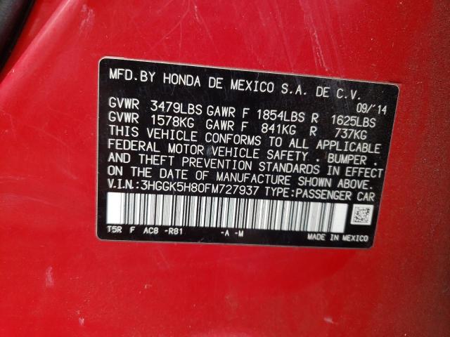 2015 HONDA FIT EX 3HGGK5H80FM727937