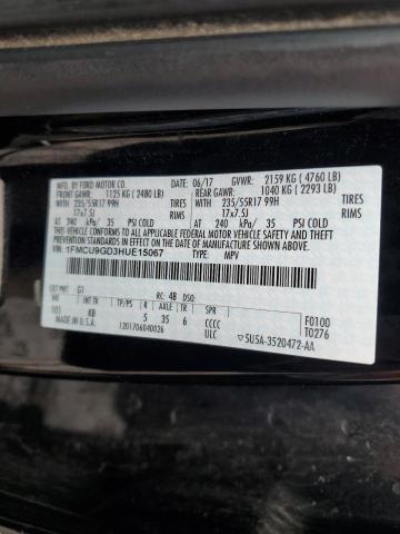 2017 FORD ESCAPE SE 1FMCU9GD3HUE15067