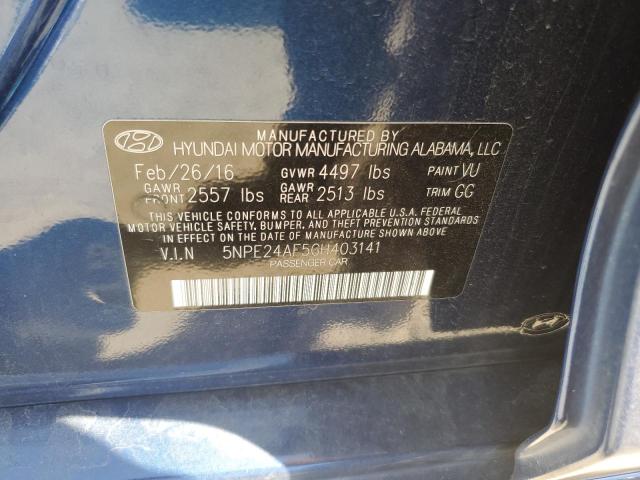 2016 HYUNDAI SONATA SE 5NPE24AF5GH403141