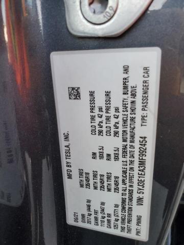 2021 TESLA MODEL 3 5YJ3E1EA3MF992454