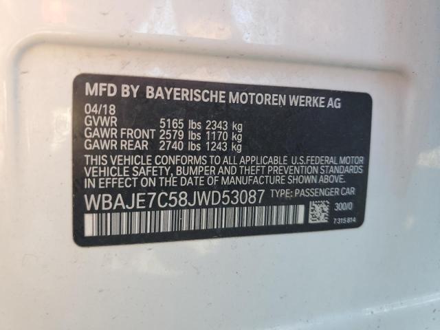 2018 BMW 540 XI WBAJE7C58JWD53087