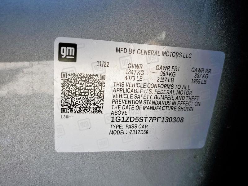 2023 CHEVROLET MALIBU LT 1G1ZD5ST7PF130308