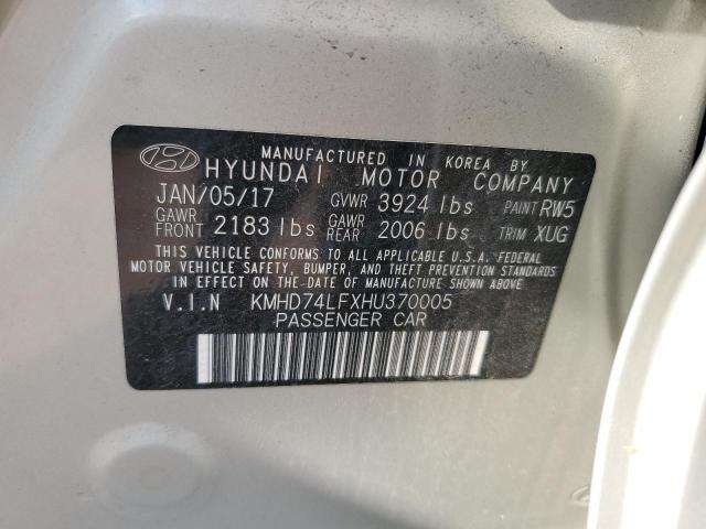 2017 HYUNDAI ELANTRA SE - KMHD74LFXHU370005