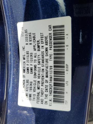 2017 HONDA ACCORD EX 1HGCR2F74HA110799