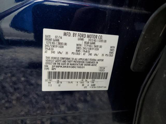 2016 FORD EDGE TITAN 2FMPK3K9XGBC16531