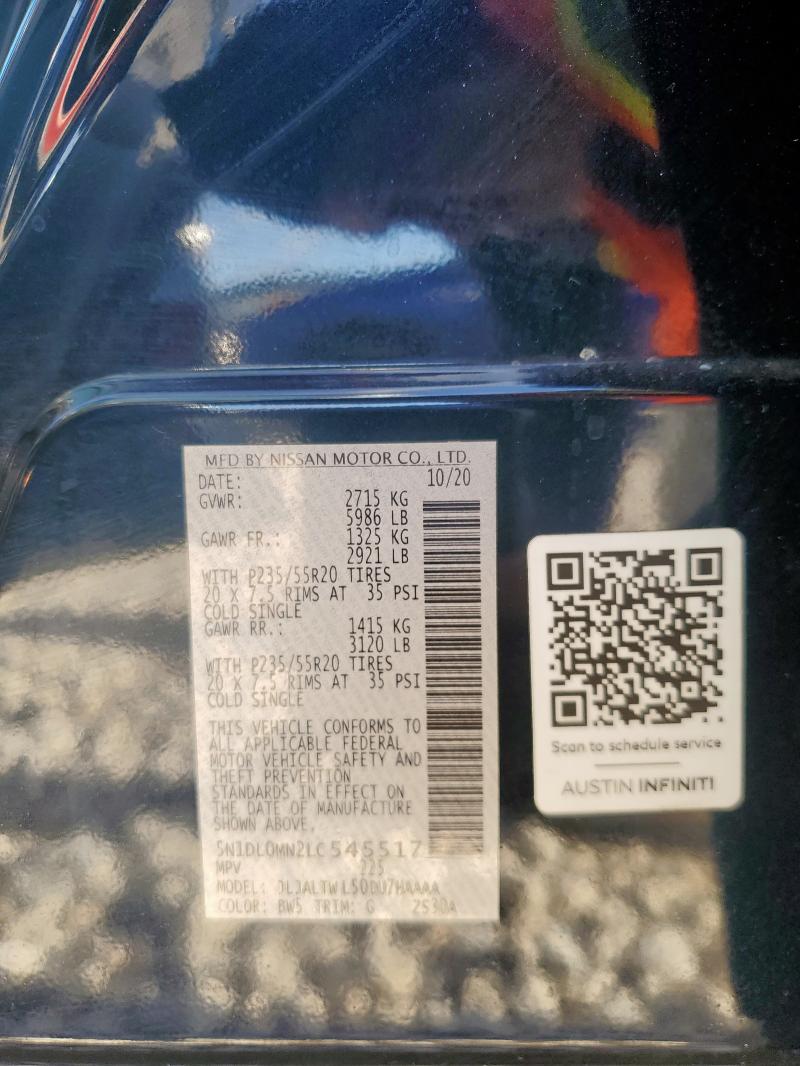 2020 INFINITI QX60 LUXE 5N1DL0MN2LC545517