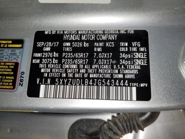 2018 HYUNDAI SANTA FE S - 5XYZUDLB4JG543444