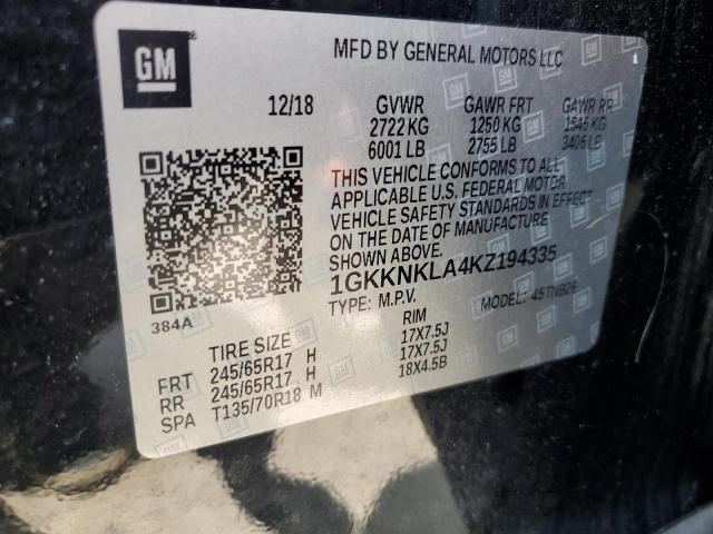2019 GMC ACADIA SLE 1GKKNKLA4KZ194335