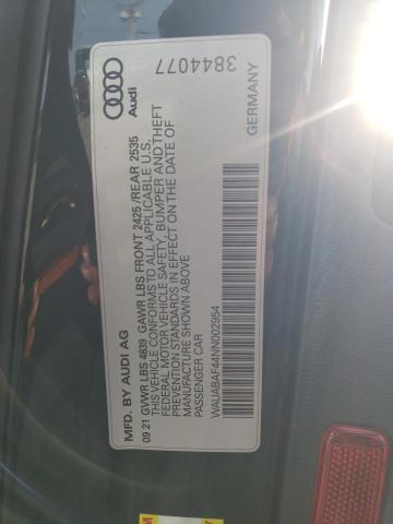 2022 AUDI A4 PREMIUM WAUABAF44NN002954