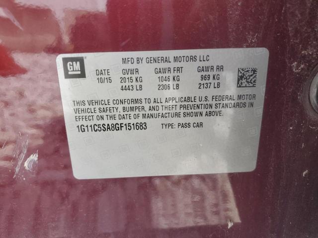 2016 CHEVROLET MALIBU LIM - 1G11C5SA8GF151683