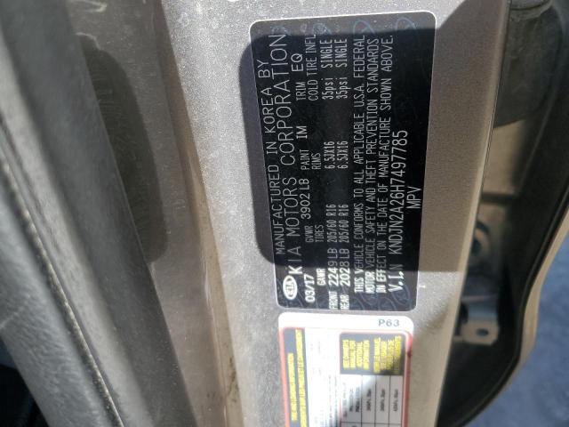 2017 KIA SOUL KNDJN2A26H7497785
