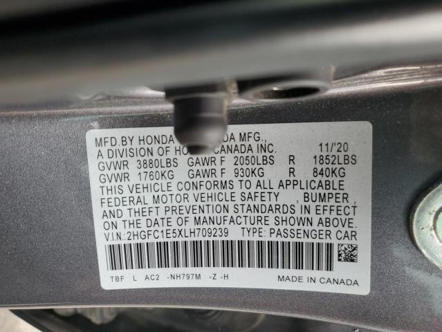 2020 HONDA CIVIC SI 2HGFC1E5XLH709239