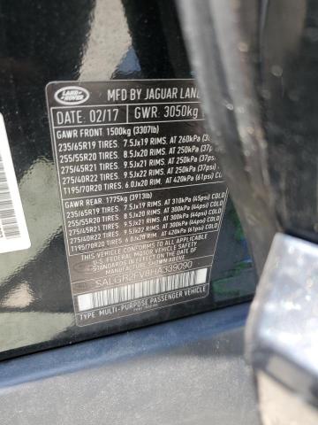 2017 LAND ROVER RANGE ROVE - SALGR2FV8HA339090