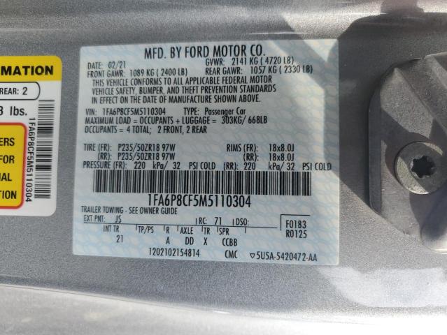 2021 FORD MUSTANG GT 1FA6P8CF5M5110304