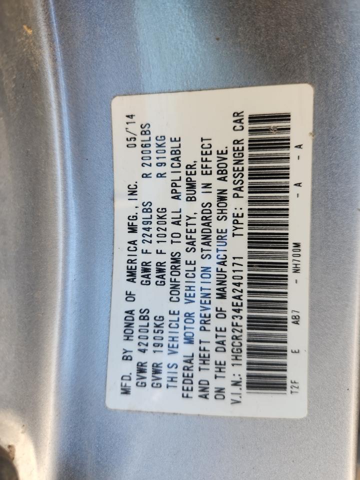 Lot #3222722507 2014 HONDA ACCORD LX