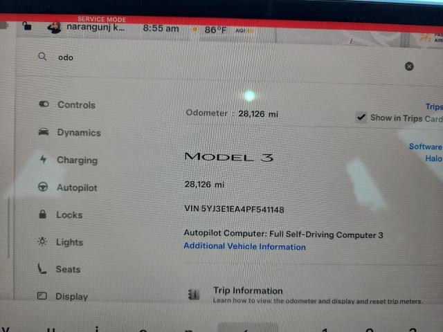 2023 TESLA MODEL 3 - 5YJ3E1EA4PF541148