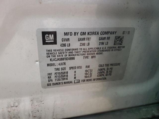 2015 BUICK ENCORE KL4CJASB8FB248986