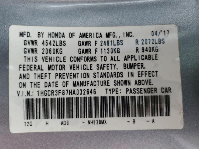2017 HONDA ACCORD EXL - 1HGCR3F87HA032646