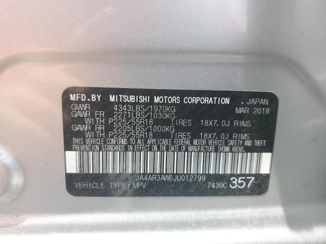 2018 MITSUBISHI OUTLANDER JA4AR3AW6JU012799
