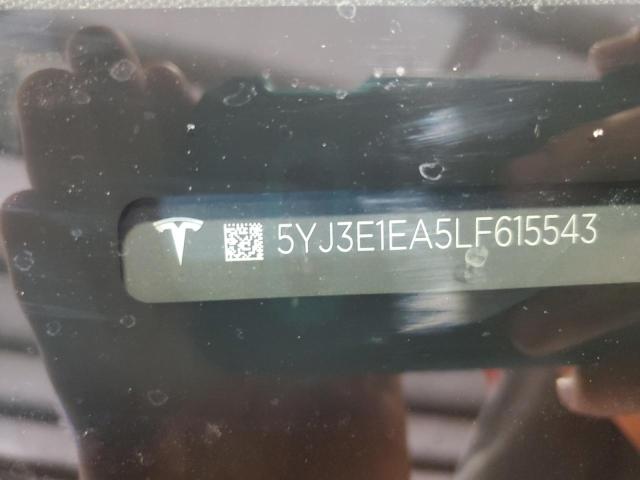 2020 TESLA MODEL 3 5YJ3E1EA5LF615543