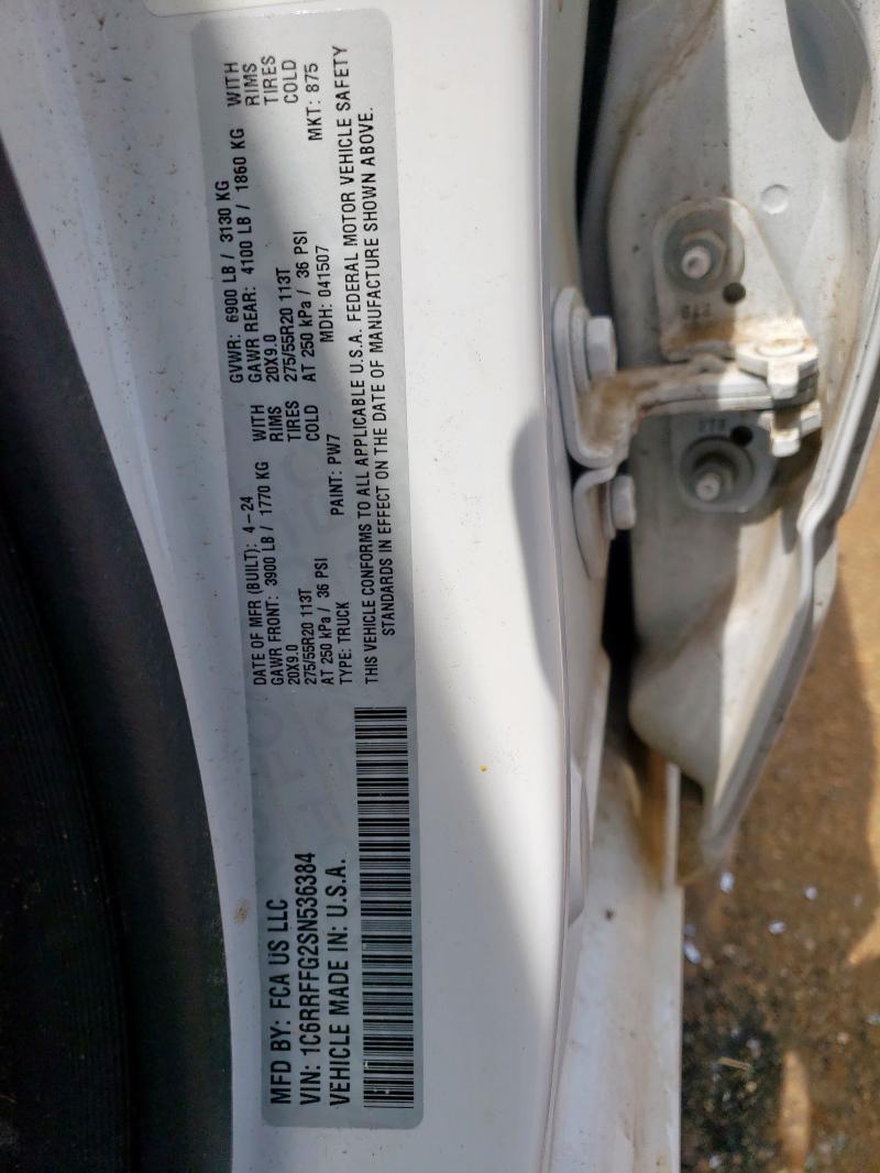 2025 RAM 1500 BIG H 1C6RRFFG2SN536384