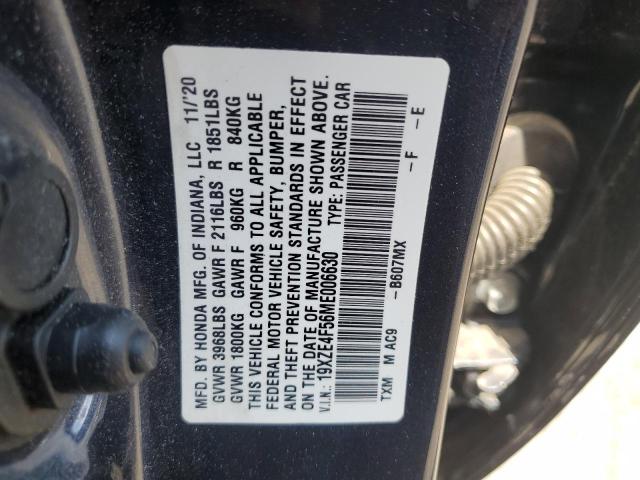 2021 HONDA INSIGHT EX 19XZE4F56ME006630