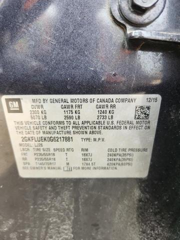 2016 GMC TERRAIN SL 2GKFLUEK0G6217881