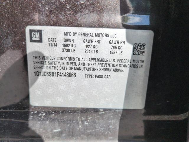 2015 CHEVROLET SONIC LT 1G1JC6SB1F4148066