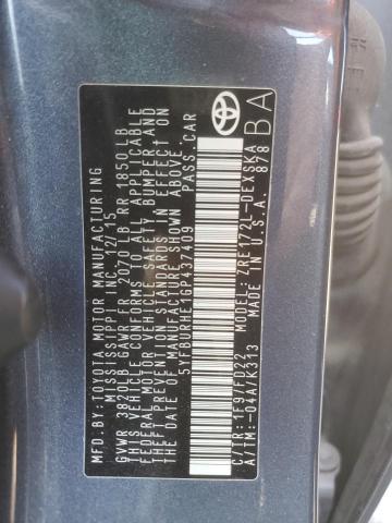 2016 TOYOTA COROLLA L 5YFBURHE1GP437409