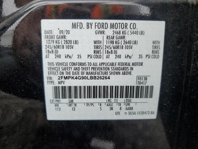 2020 FORD EDGE SE - 2FMPK4G90LBB26264