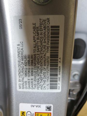 2023 HONDA ACCORD LX 1HGCY1F27PA029702