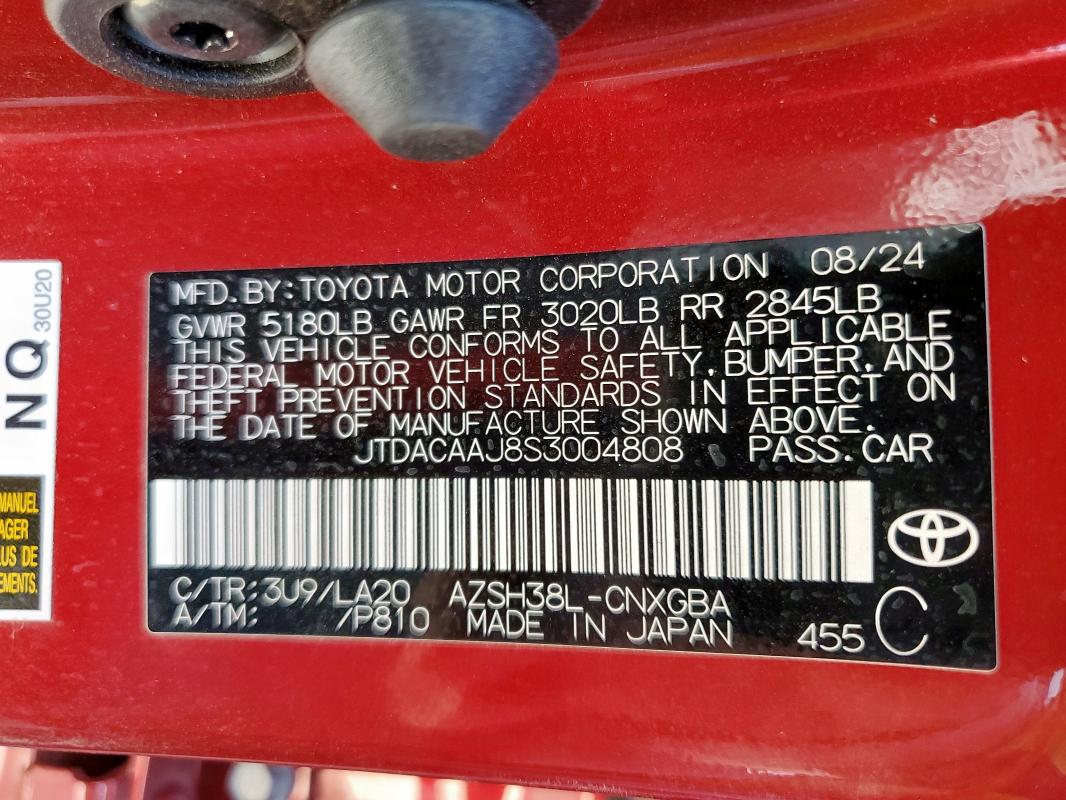 2025 TOYOTA CROWN SIGN JTDACAAJ8S3004808