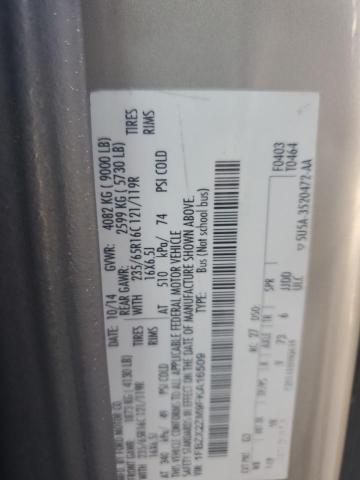2015 FORD TRANSIT T-350 1FBZX2ZM9FKA16509