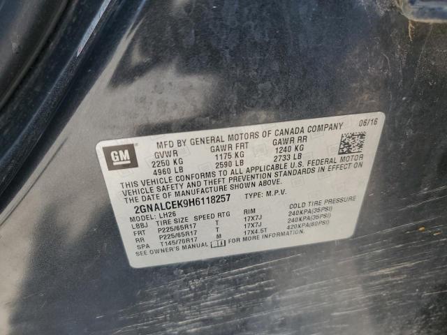 2017 CHEVROLET EQUINOX LT - 2GNALCEK9H6118257