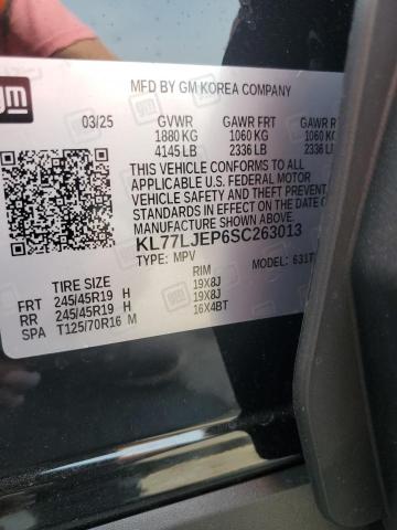 2025 CHEVROLET TRAX 2RS KL77LJEP6SC263013